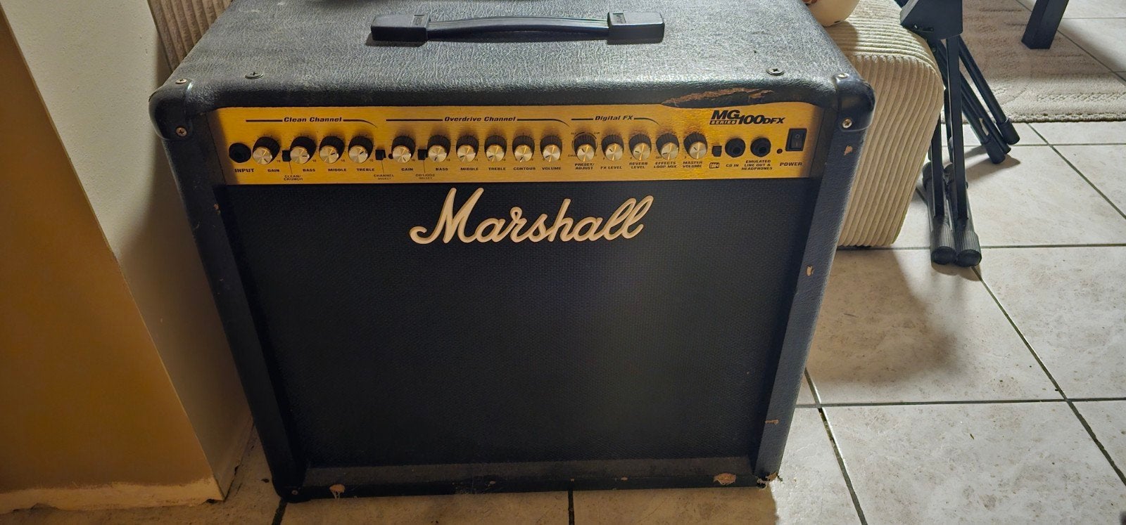 Ampli Marshall MG100DFX, Musique & Instruments, Enlèvement, Utilisé, Guitare, 100 watts ou plus