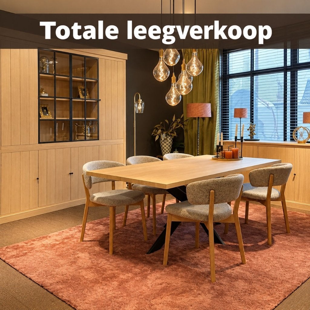 Eiken buffetkast en dressoir totale toonzaalleegverkoop, Huis en Inrichting, Ophalen, Nieuw, Glas, Eiken tijdloze meubelen