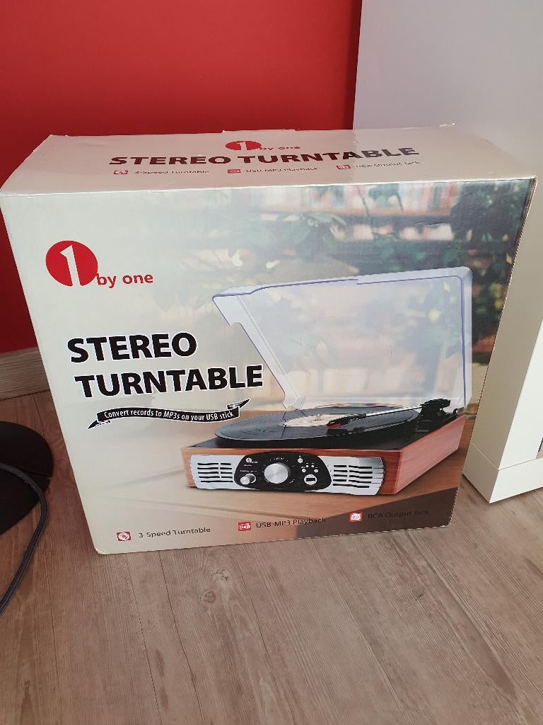 Platenspeler 1byOne Stereo Turntable, Ophalen of Verzenden, Zo goed als nieuw