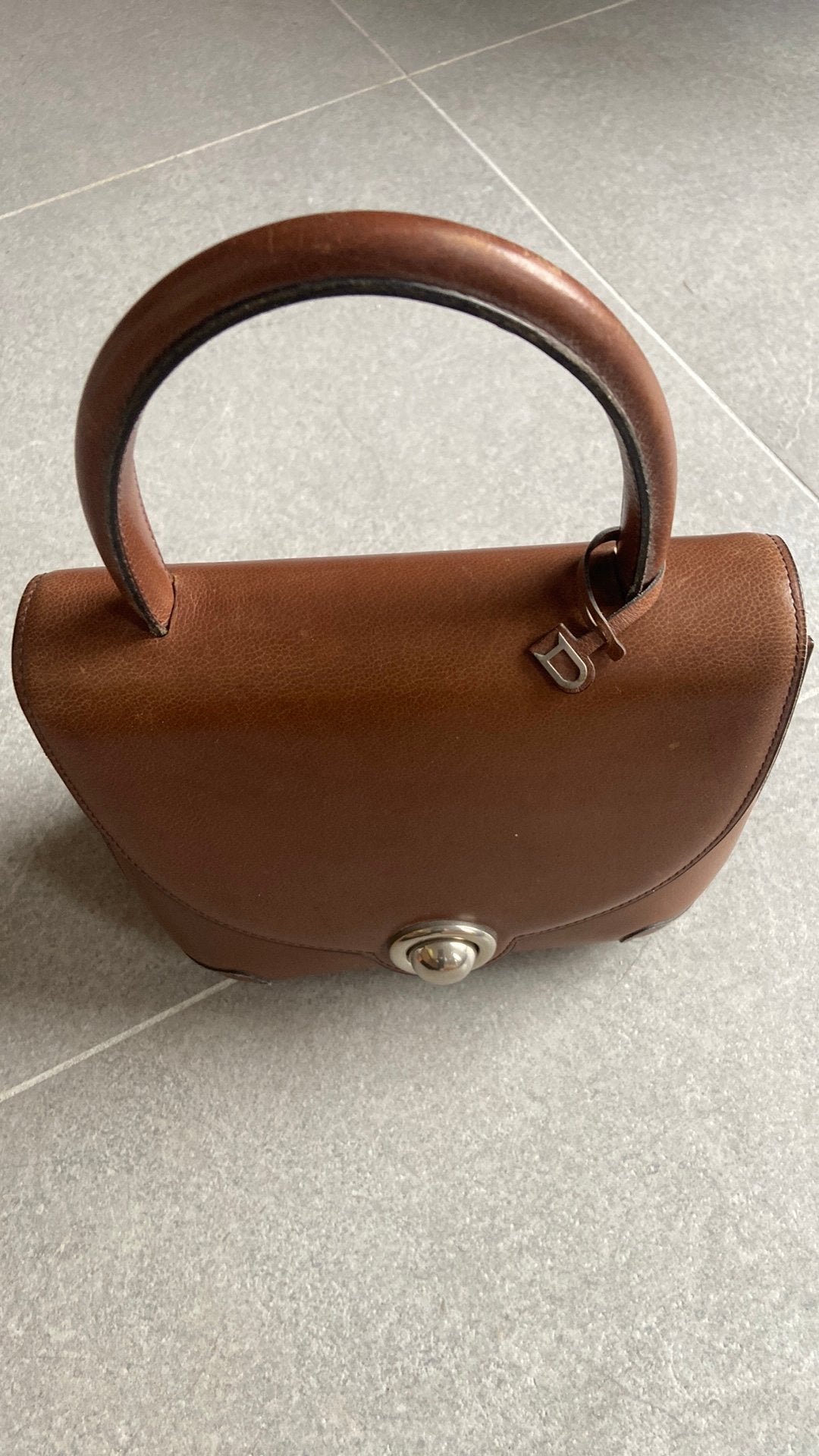 Delvaux handtas, Handtassen en Accessoires, Beautycases, Ophalen, Zo goed als nieuw, Bruin, Hardcase