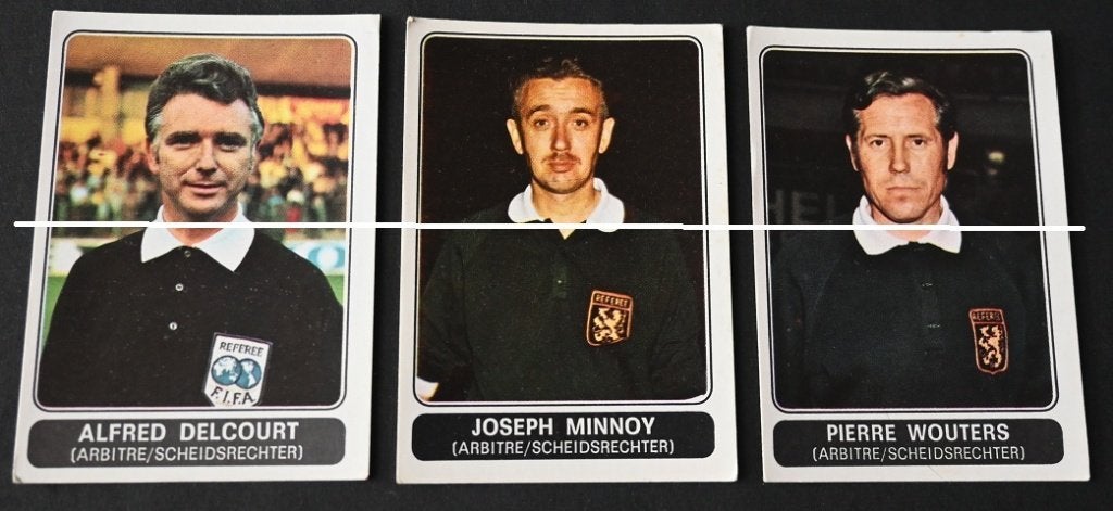 Panini Football 73 - 74 / 3 Scheidsrechters, Verzenden, Zo goed als nieuw, Poster, Plaatje of Sticker