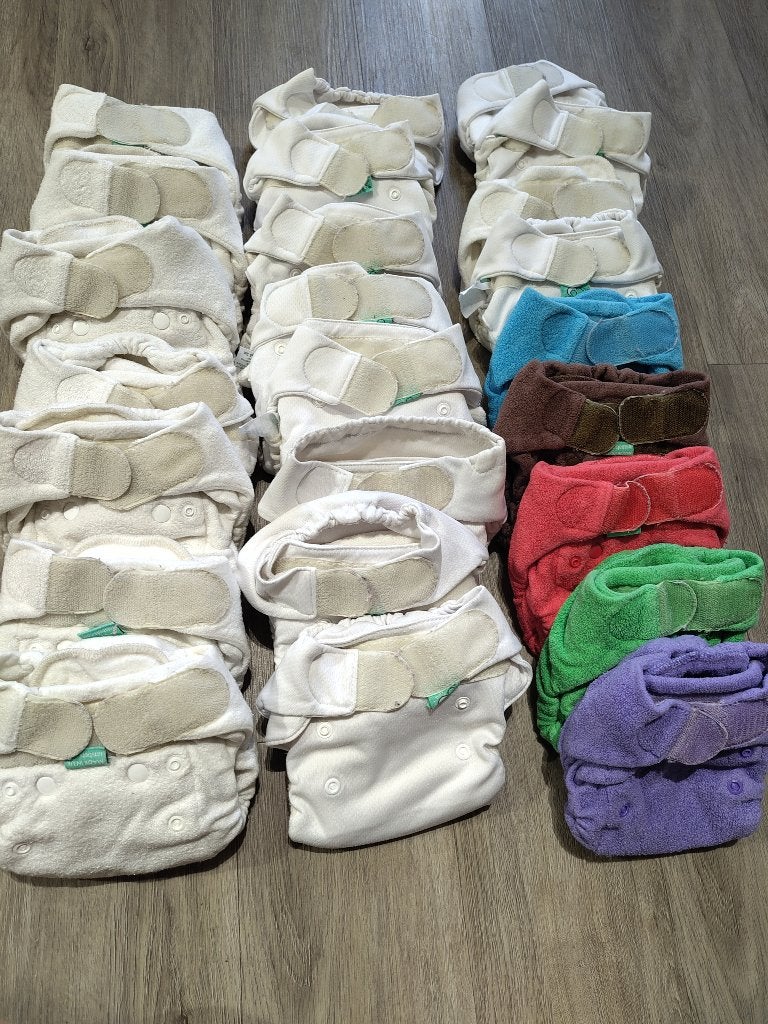 Wasbare luiers MAAT 1 (+/- voor babies van 2,5 - 8kg), Gebruikt, Overige typen, Standaard, Ophalen