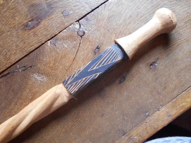 wandelstok staf, hout, afrika, handwerk, Ophalen of Verzenden, Zo goed als nieuw
