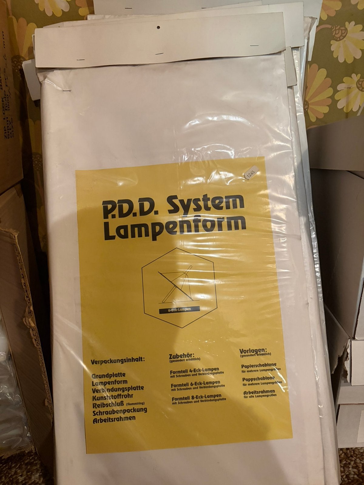 P.D.D. System Lampenform 6-hoek Tiffany lampenmal, Ophalen of Verzenden, Glas, Set