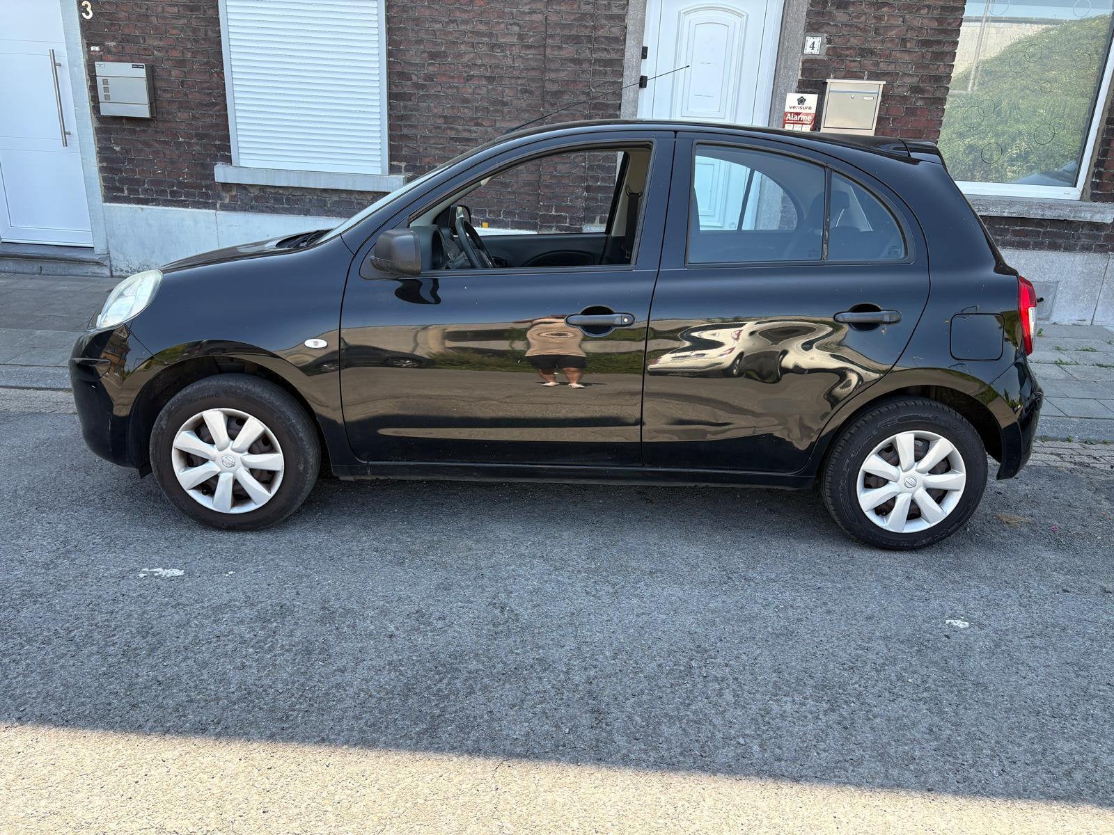 Nissan Micra 1.2 Benzine — 2011, Auto's, Nissan, Voorwielaandrijving, Zwart, Zwart, Micra