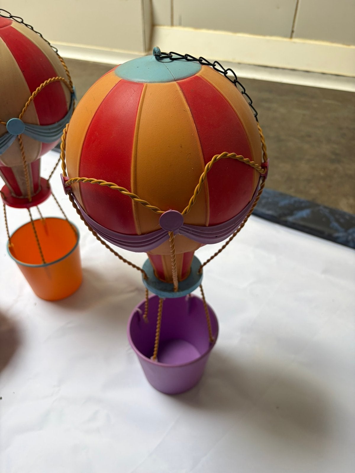 Bloempot lucht ballon, Ophalen