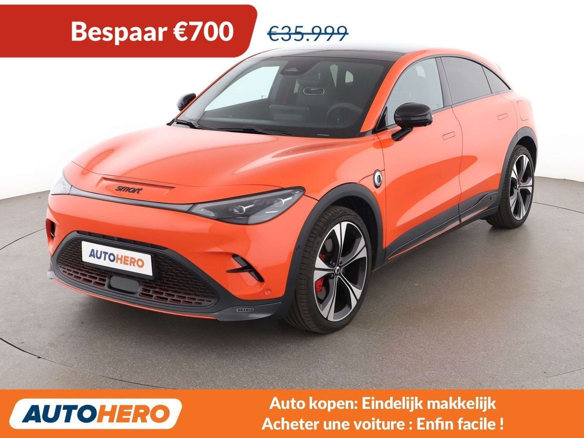 Smart #3 electric drive 315 kW 4WD Brabus (bj 2024), Auto's, Gebruikt, Zwart, Overige kleuren, Alcantara