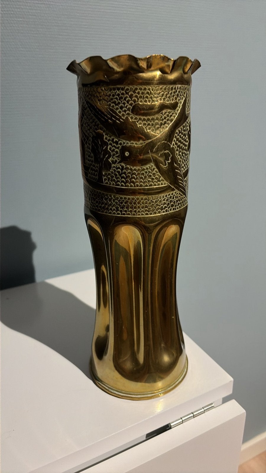 trench art, vergulde obussen, Ophalen
