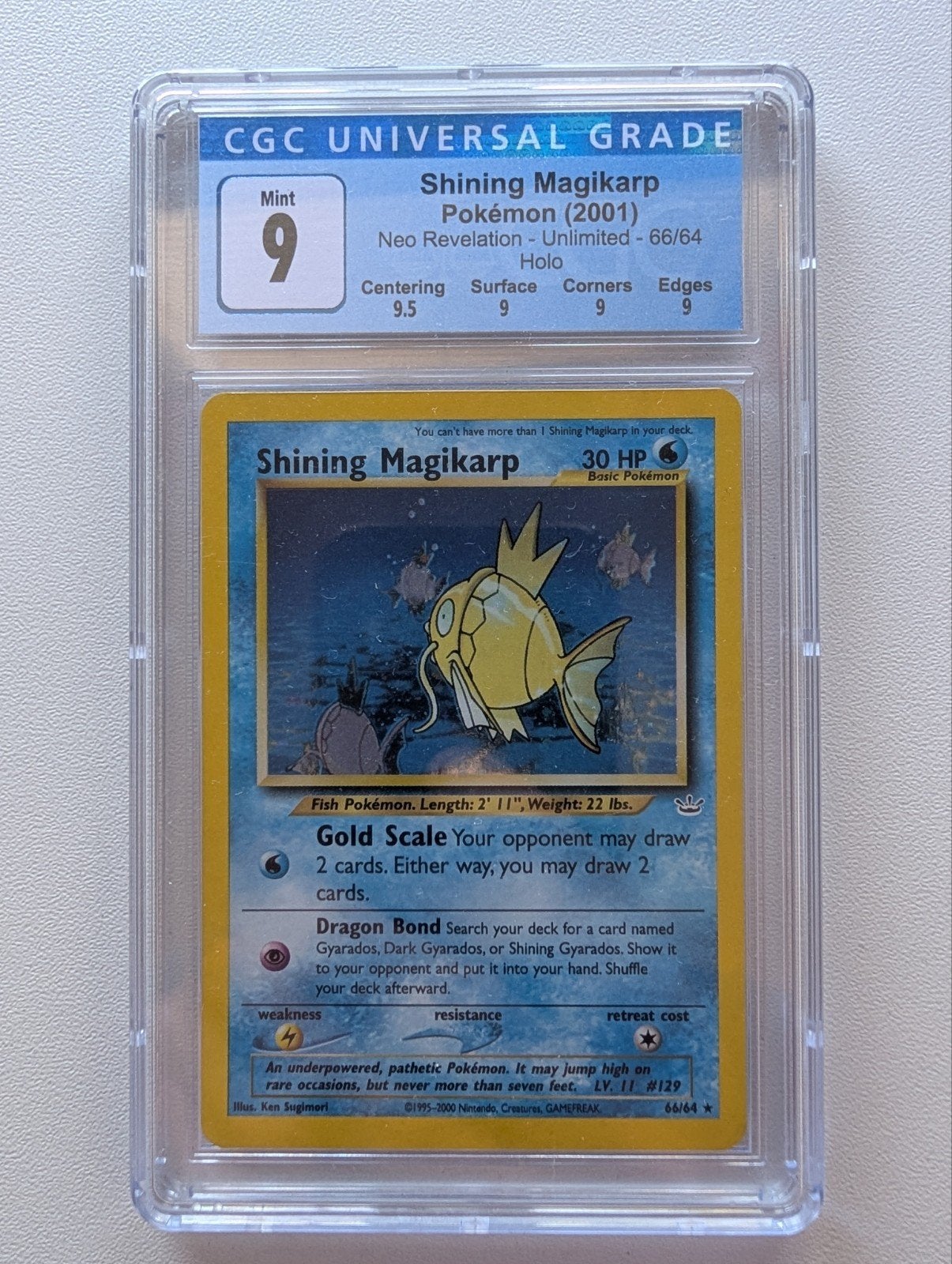 Pokémon - Shining Magikarp (2001) CGC9, Ophalen of Verzenden