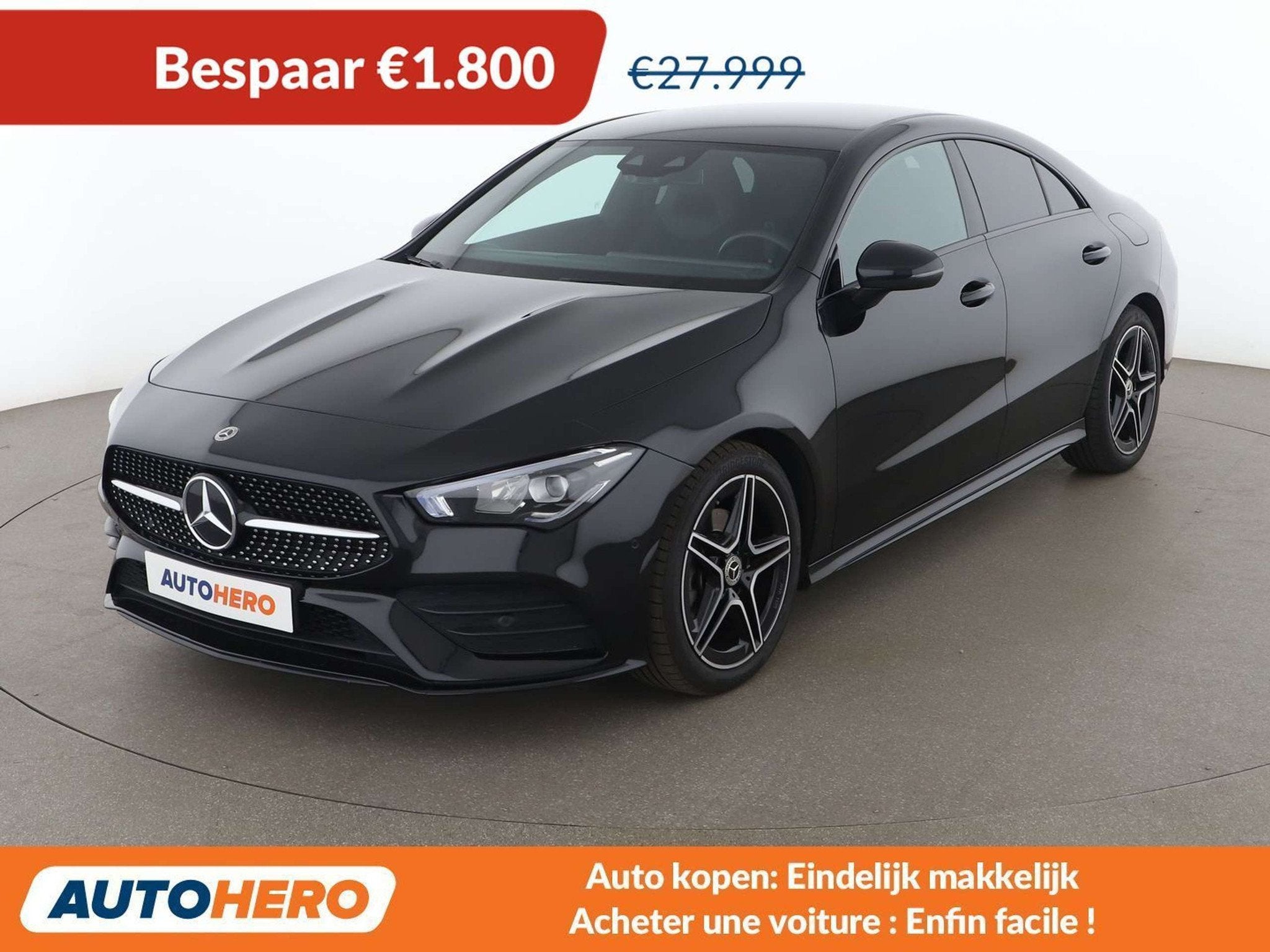 Mercedes-Benz CLA-Klasse 200 CLA 200 AMG Line (bj 2022), Auto's, Voorwielaandrijving, Gebruikt, Overige brandstoffen, Zwart