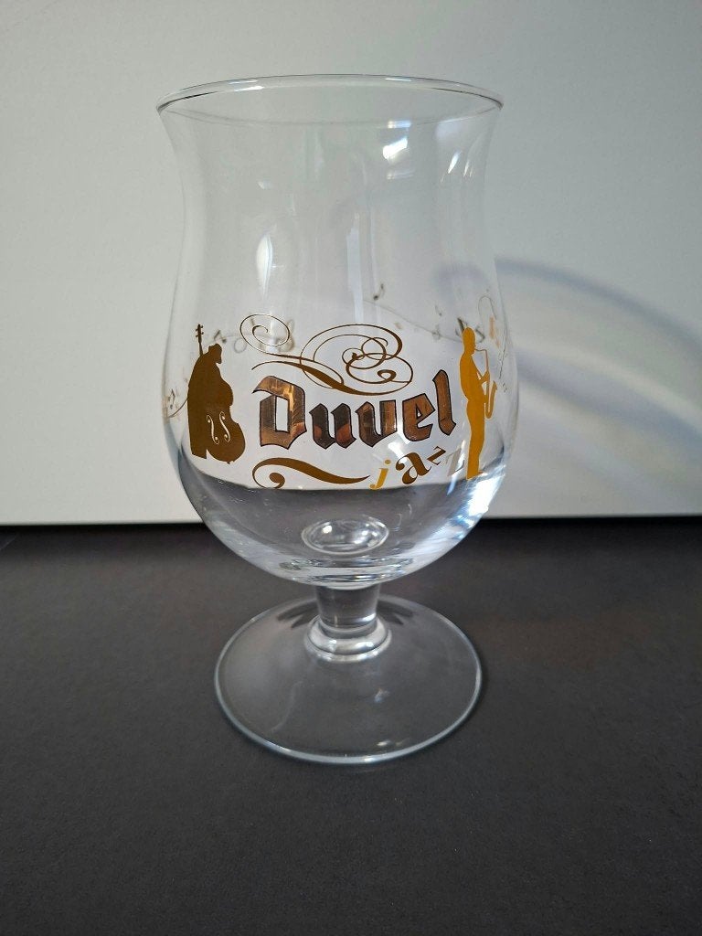 Duvel Jazz-glas ´contrabasist´, Verzamelen, Ophalen of Verzenden, Zo goed als nieuw, Glas of Glazen, Duvel