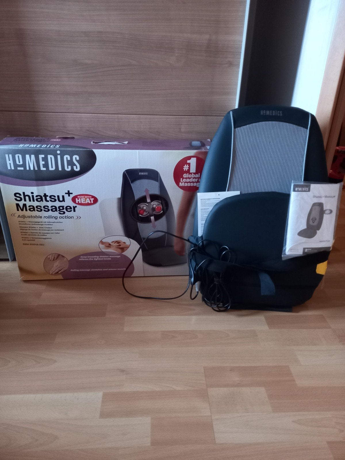 Homedics Shiatsu+ massager with heat 
Amper gebruikt
Werkt p, Sport en Fitness, Massageproducten, Zo goed als nieuw, Massagestoel of Kussen