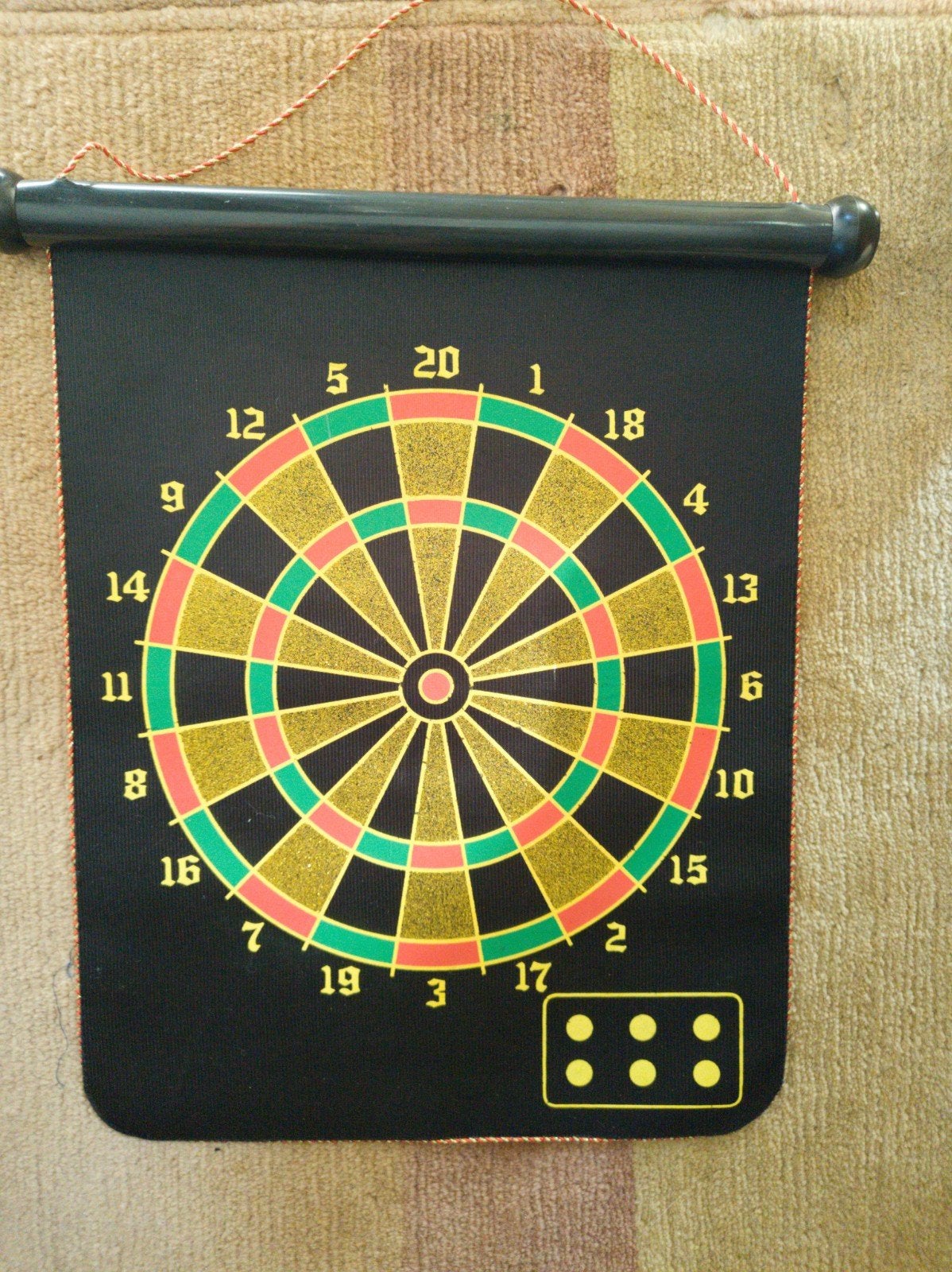 Dubbelzijdig dartbord / werpspel – oprolbaar – 48 x 45 cm, Enlèvement ou Envoi, Comme neuf, Cible de fléchettes