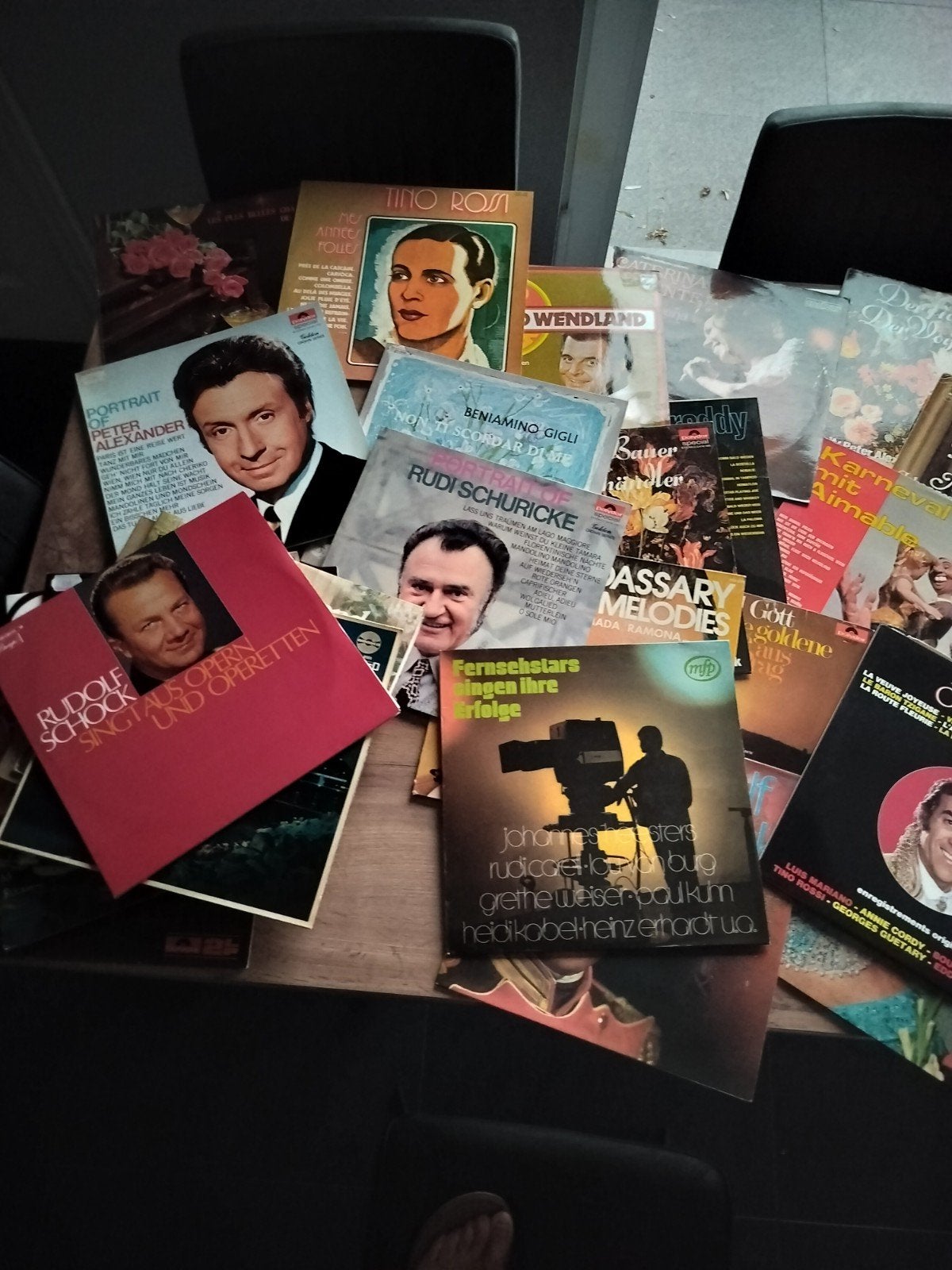Duitse en franse oude langspeelplaten, Cd's en Dvd's, Ophalen, Gebruikt, Overige typen