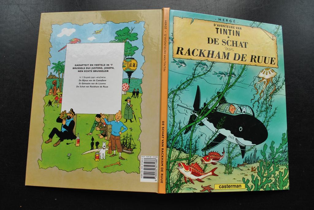 HERGE TINTIN en Bruxellois De schat van Rackham De Ruue RARE, Livres, BD, Utilisé, Enlèvement ou Envoi