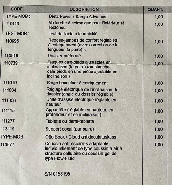 Voiturette électronique Dietz-Power Sango Advanced, Ophalen, Gebruikt, Elektrische rolstoel