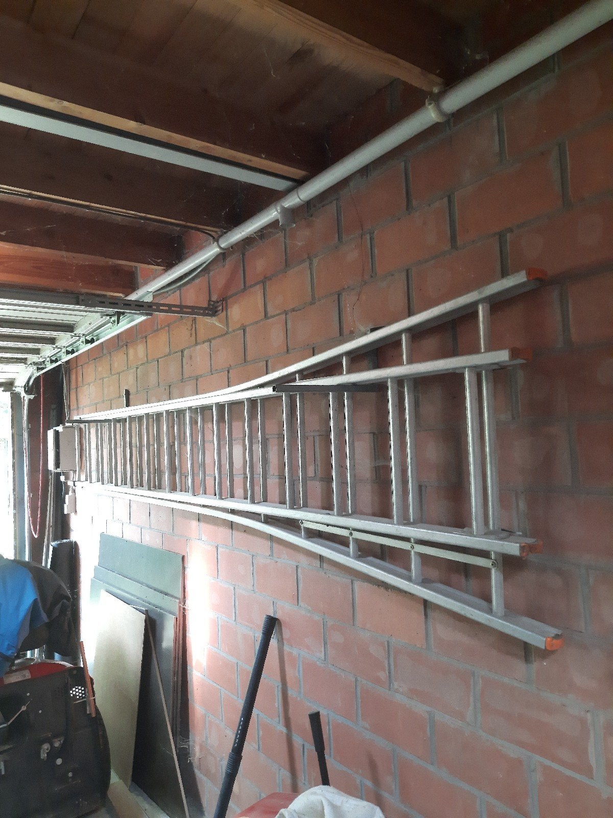 Ladder 3 delig  14 treden HEEL STEVIG, Ophalen, Ladder