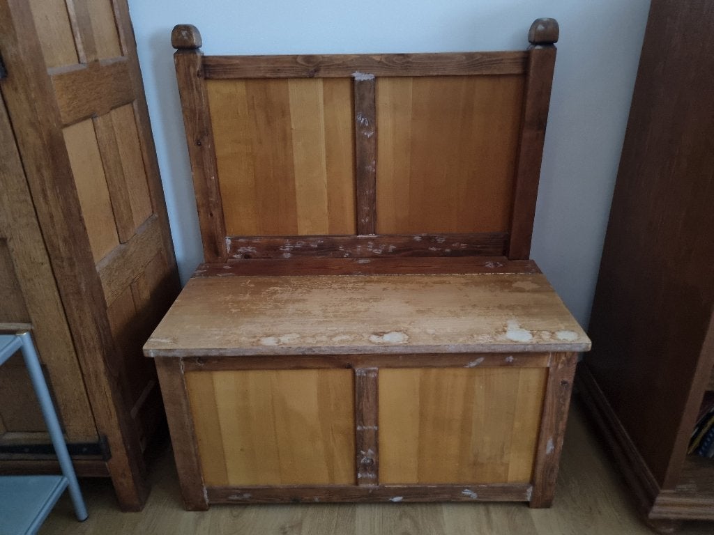 Banc de rangement en bois, Enlèvement, Utilisé