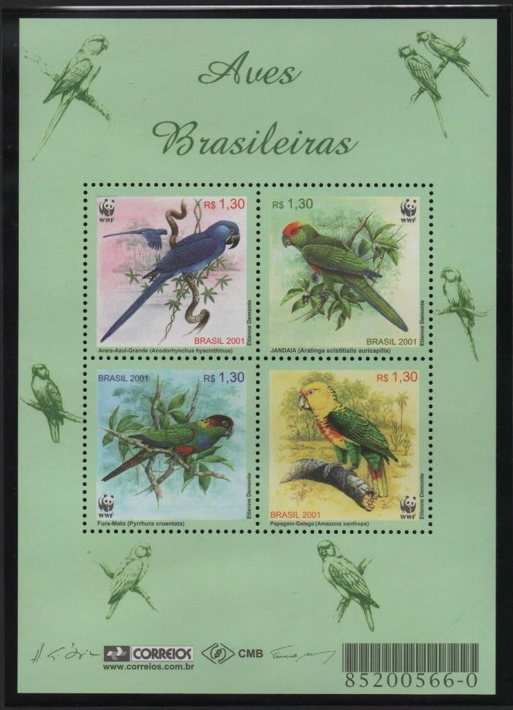 Timbres Les oiseaux du monde, Envoi, Non oblitéré, Animal et Nature
