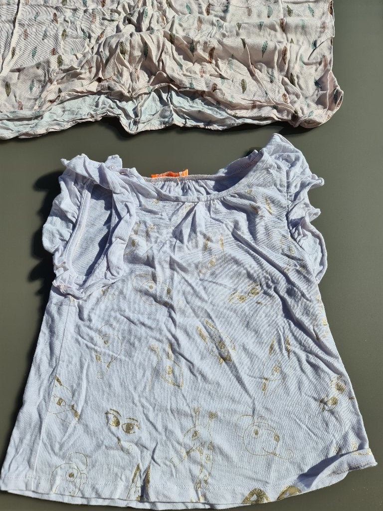 wit t-shirt met dieren, Fred & Ginger, 128, Enlèvement, Comme neuf
