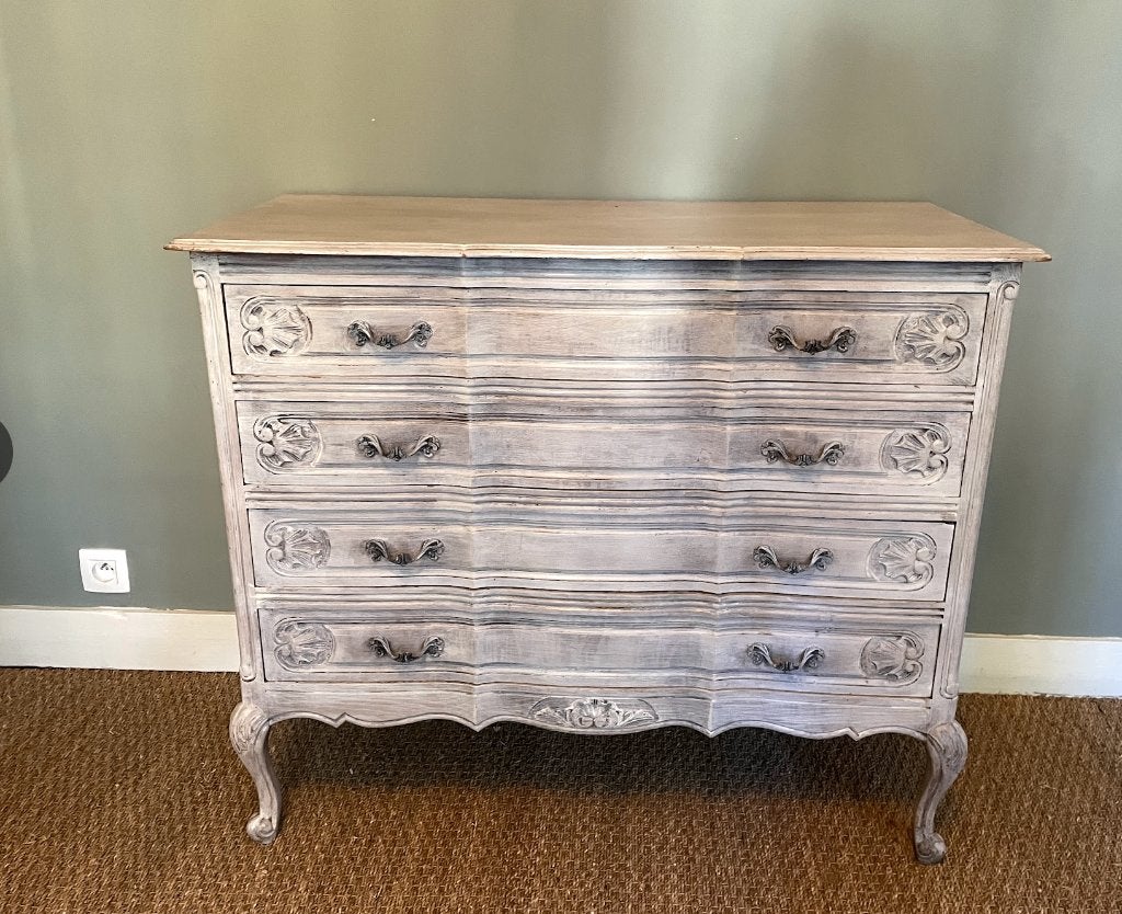 Commode de style Louis XV patinée – Très bon état, Maison & Meubles, 3 ou 4 tiroirs, 25 à 50 cm, Moins de 100 cm, Comme neuf