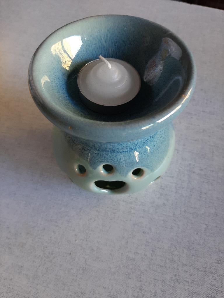 Kaarsbrander met geurolie, Comme neuf, Enlèvement, Autres matériaux, Bleu
