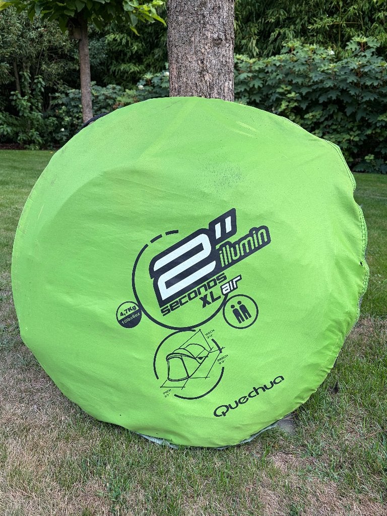 tent quechua 2 pers. 2sec easy + XL + licht   IN PRIMA STAAT, Caravans en Kamperen, Tenten, Ophalen, Gebruikt, Tot en met 2