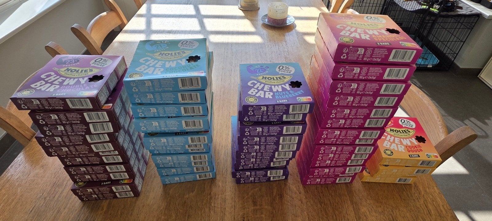 Groot lot 44x Holie’s Chewy Bars – 132 repen – 5 smaken – on, Sport en Fitness, Ophalen