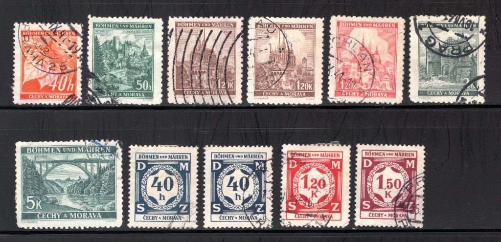 BOHEMEN EN MORAVIE jaar 1940 gestempeld, Verzenden, Gestempeld