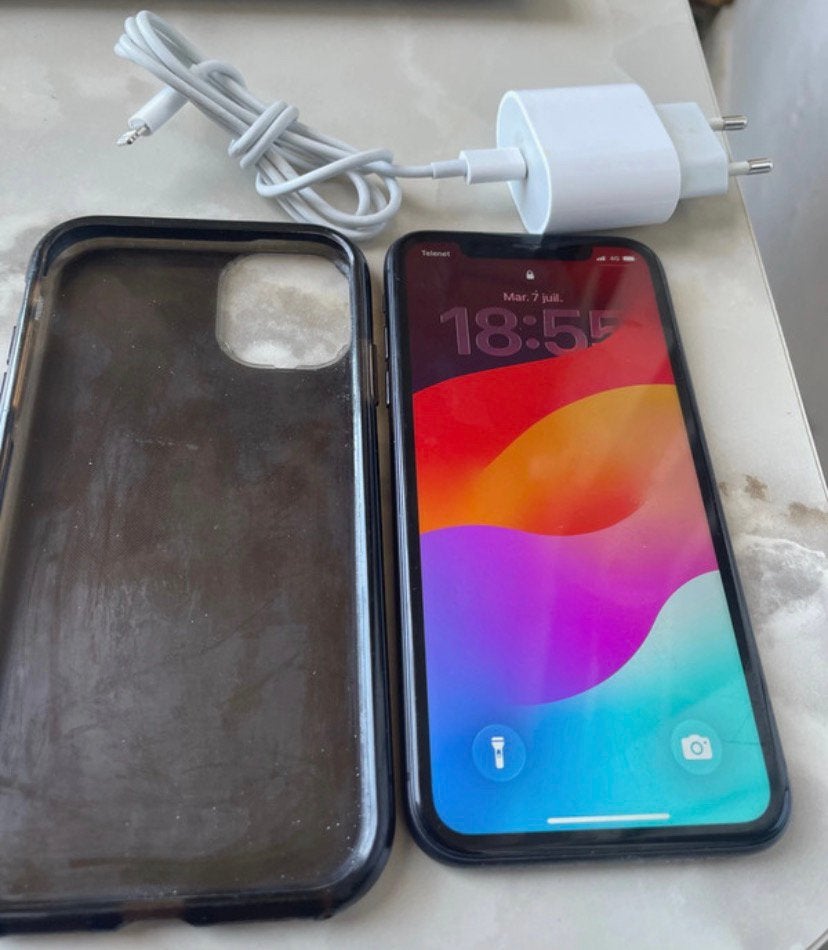 iPhone 11 avec chargeur original, Enlèvement ou Envoi, 77 %, IPhone 11, Utilisé