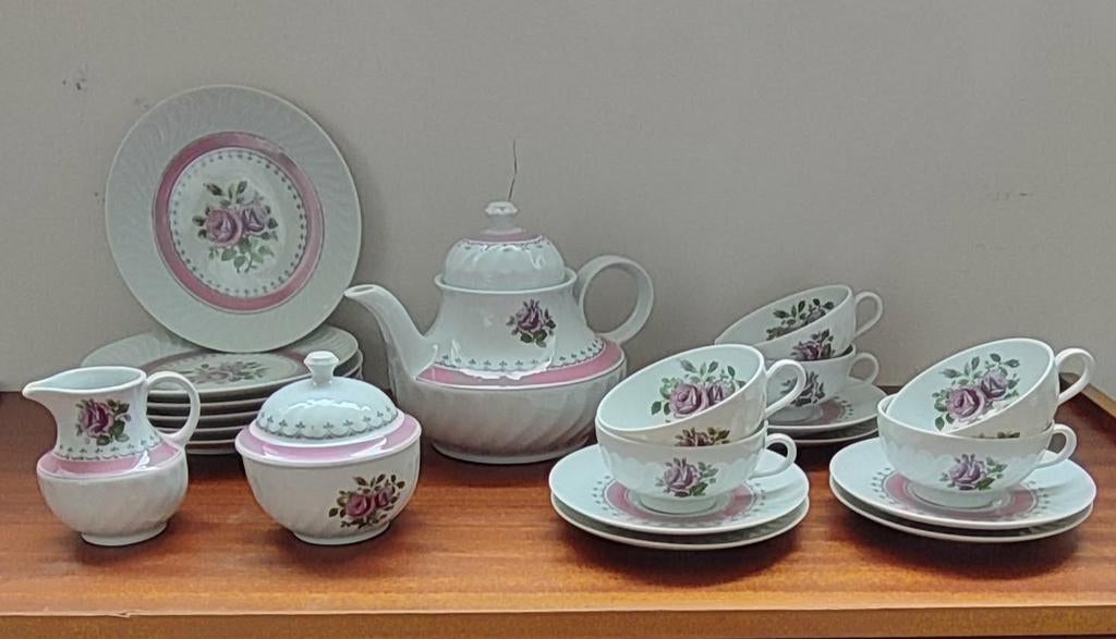 Vintage koffieservies voor 6 personen, Enlèvement ou Envoi