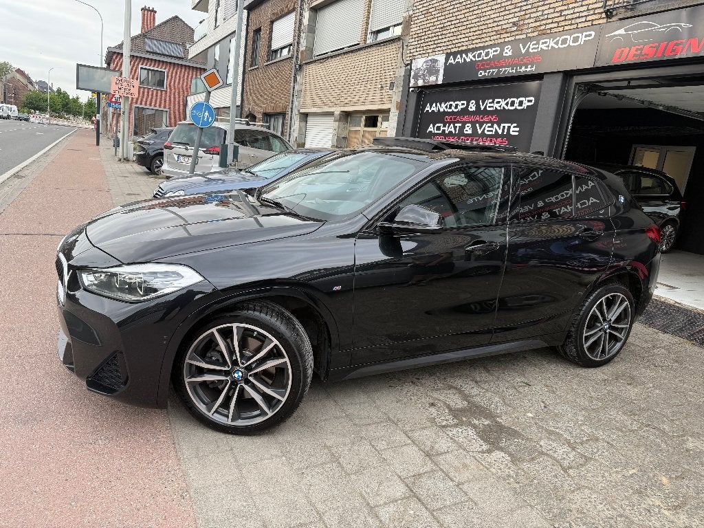 BMW X2 20d 190pk X-Drive Pack M Panorama Netto 20868, Autos, Cuir, Euro 6, Carnet d'entretien, Noir