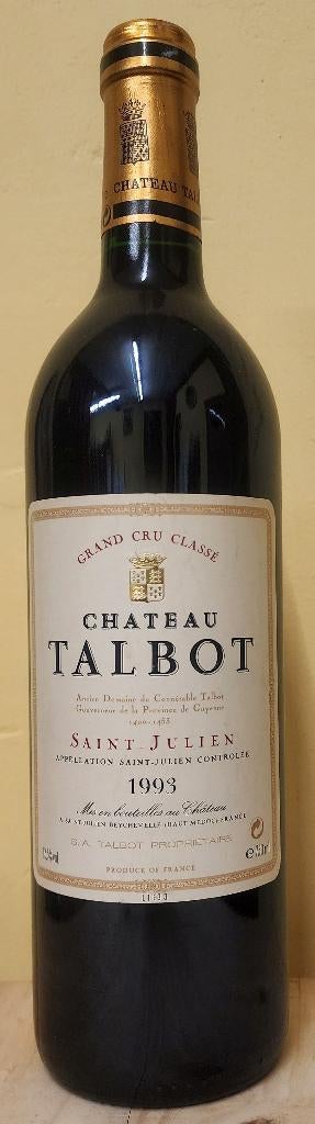 Château Talbot 1993 Saint Julien 4ème GCC, Neuf, Enlèvement ou Envoi, Pleine, Vin rouge
