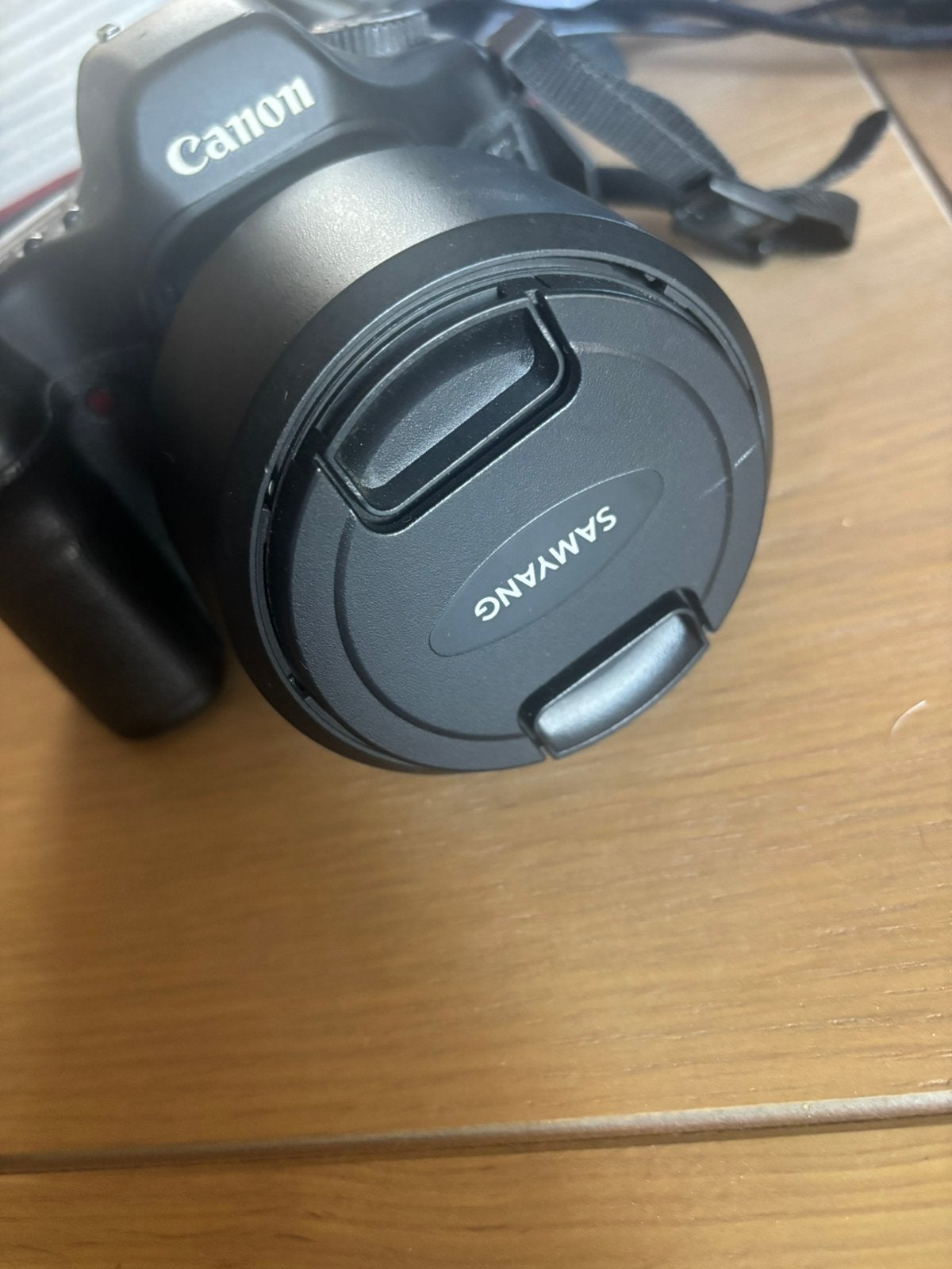 Objectif pour portrait Samyang, TV, Hi-fi & Vidéo, Enlèvement, Comme neuf, Bouchon d'objectif, Canon