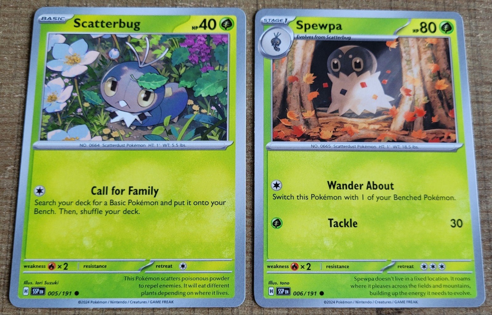 Scatterbug (005/191) + Spewpa (006/191), Ophalen of Verzenden, Zo goed als nieuw, Meerdere kaarten