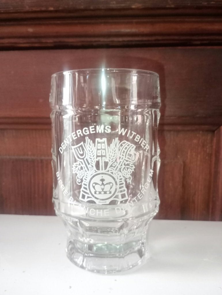 Brasserie bière ancienne chope Dentergem Wit Bier, Enlèvement ou Envoi, Utilisé, Chope(s), Autres marques
