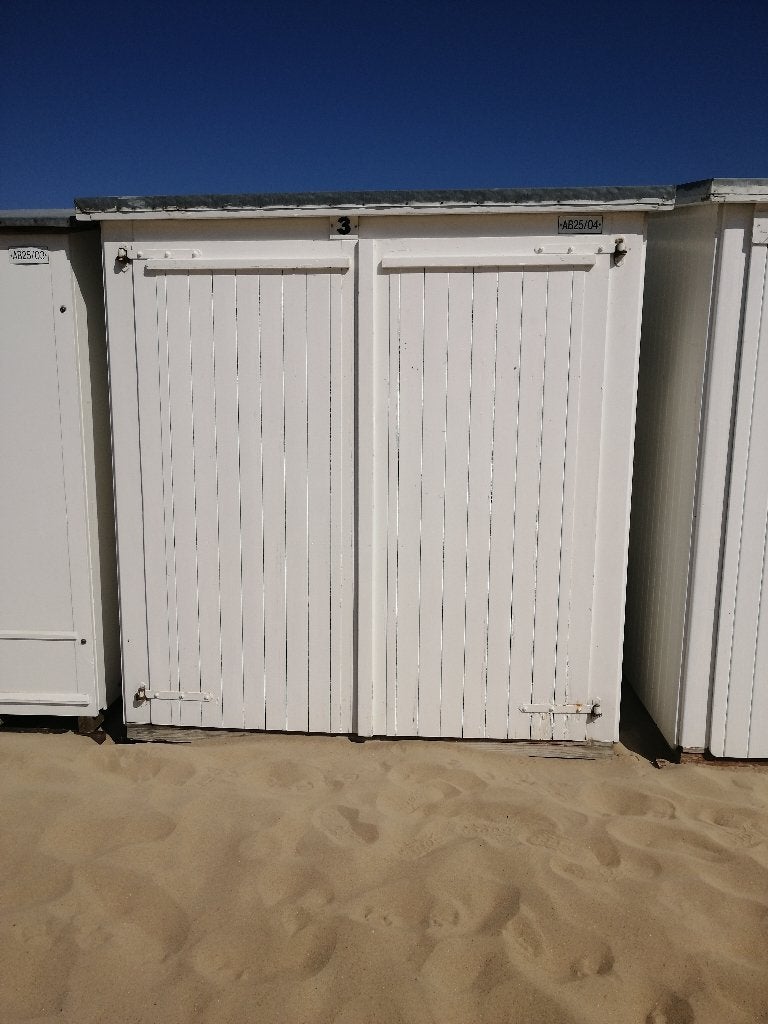 Gratis strandcabines zonder standplaats, Moins de 200 cm, 2 fenêtres, Enlèvement, Utilisé