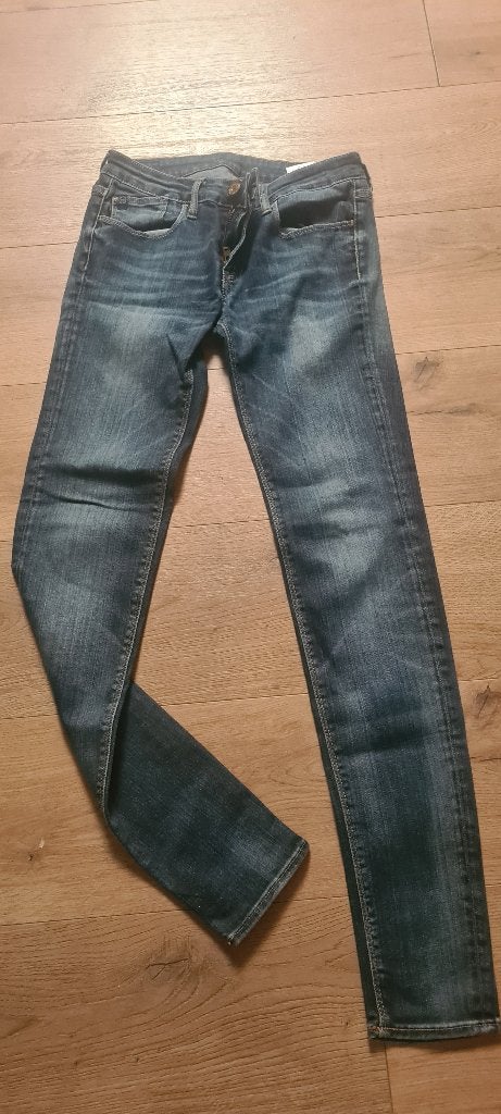 Lot de 3 pieces de marque, 2 pantalons et une jupe en cuire, Goldsign, Comme neuf, Enlèvement, Bleu