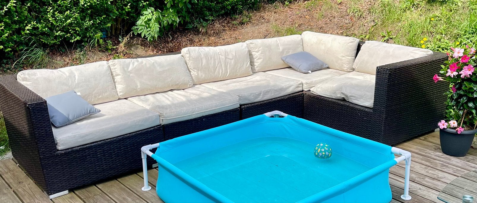 Tuinmeubilair + tafel voor 6 personen !! 300 euro Vast!!, Ophalen, Gebruikt, Glas