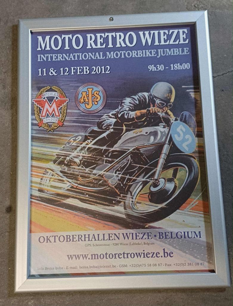2 moto affiches in klikkader A2, Ophalen of Verzenden, Huis en Inrichting