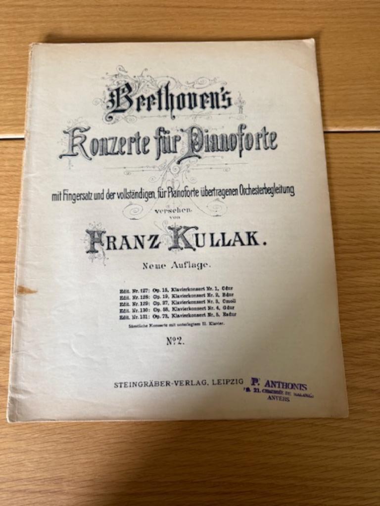 Partition Beethoven, Concerto pour piano n 2  op. 19, Enlèvement ou Envoi, Utilisé, Classique, Piano