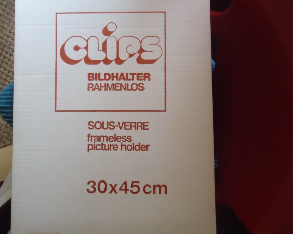 Cadres : 7 Clips sous-verre 30X45 cm, Maison & Meubles, Enlèvement, Comme neuf