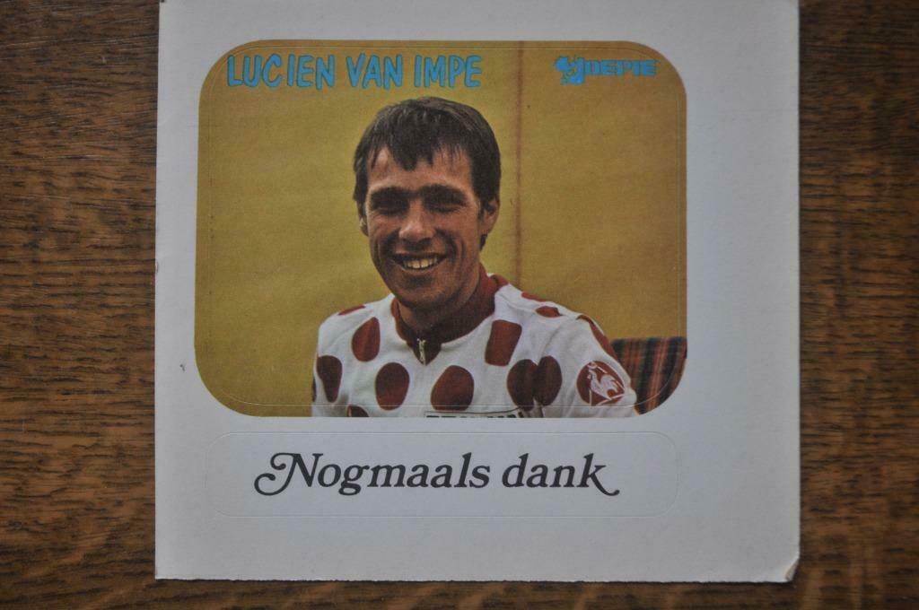 OUDE JOEPIE STICKER LUCIEN VAN IMPE  VAN DE JAREN 70e, Enlèvement ou Envoi, Comme neuf, Affiche, Image ou Autocollant