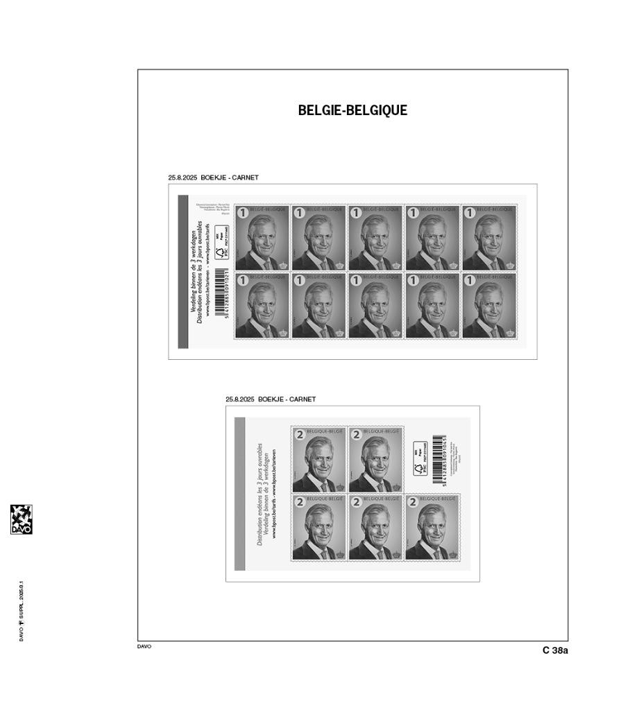 Davo de Luxe supplementen België 2025, Verzenden