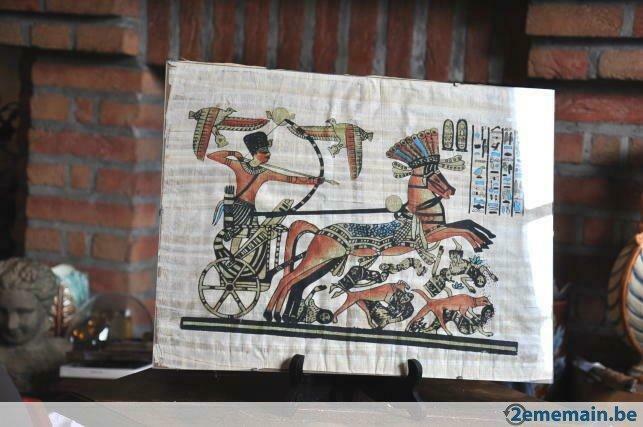 peinture egyptienne sur papyrus