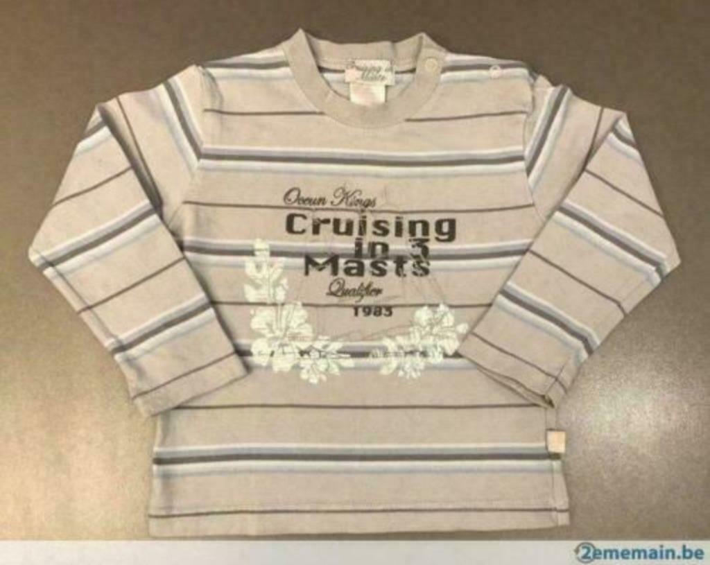 Tee-shirt ligné Cruising in Masts - Taille 23 mois, Garçon ou Fille, Enlèvement ou Envoi, Chemise ou À manches longues, Comme neuf