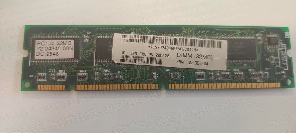 Mémoire DIMM 32 Mo, Enlèvement ou Envoi, Utilisé, Desktop