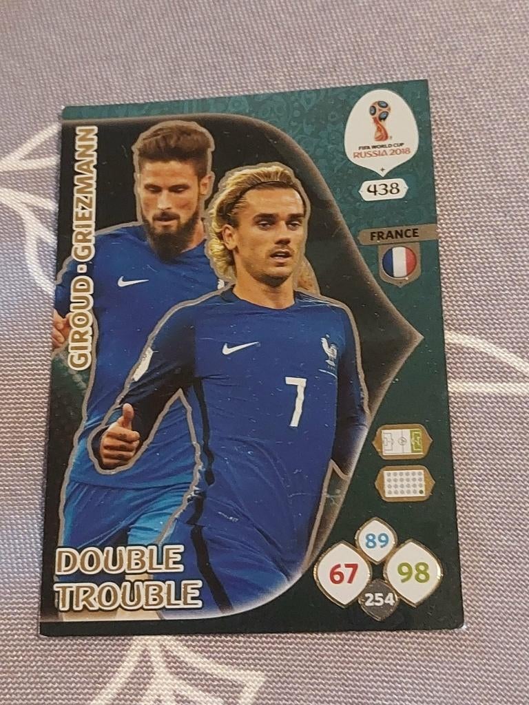 Voetbalkaart/Panini/Griezmann - Giroud / WK 2018, Envoi, Comme neuf, Cartes de joueur