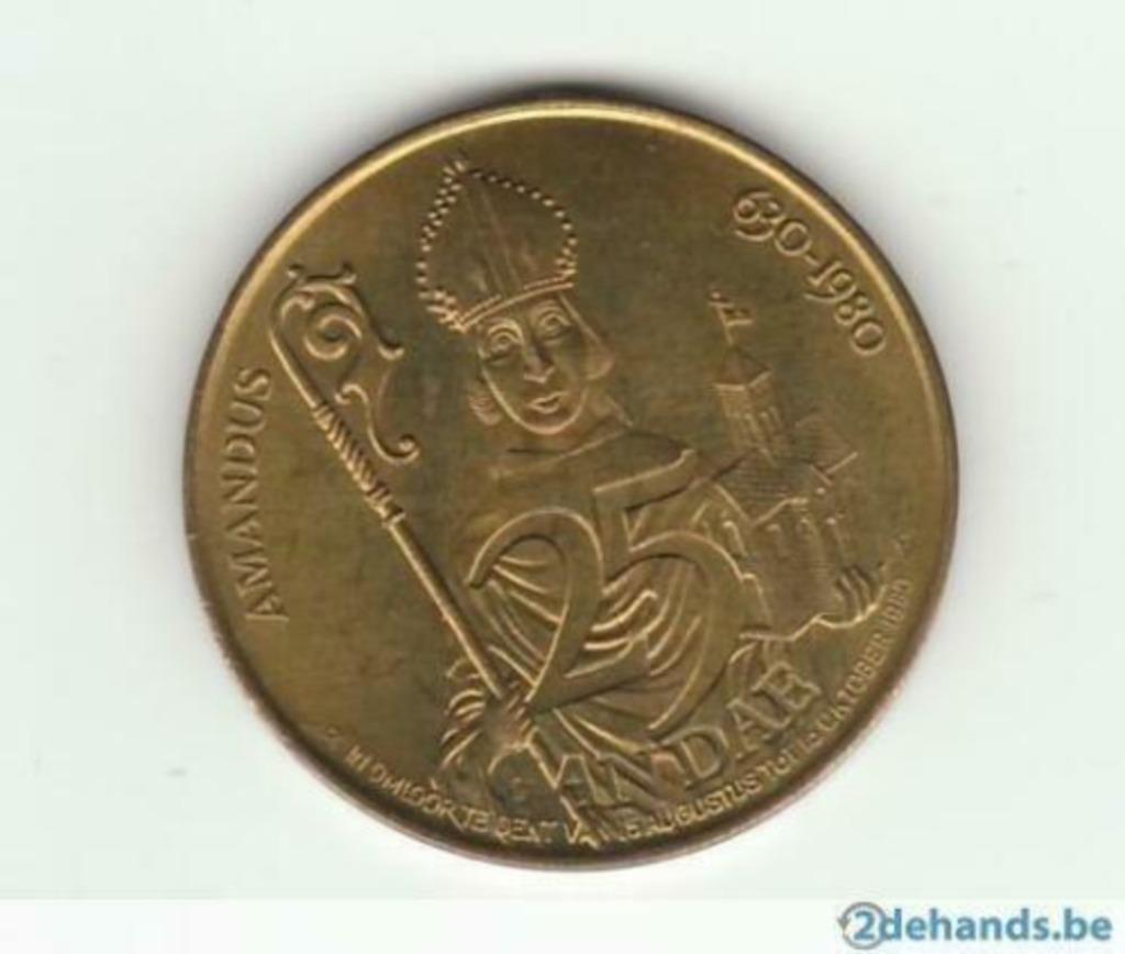 Stedenpennig 25 Gandae, Postzegels en Munten, Ophalen of Verzenden