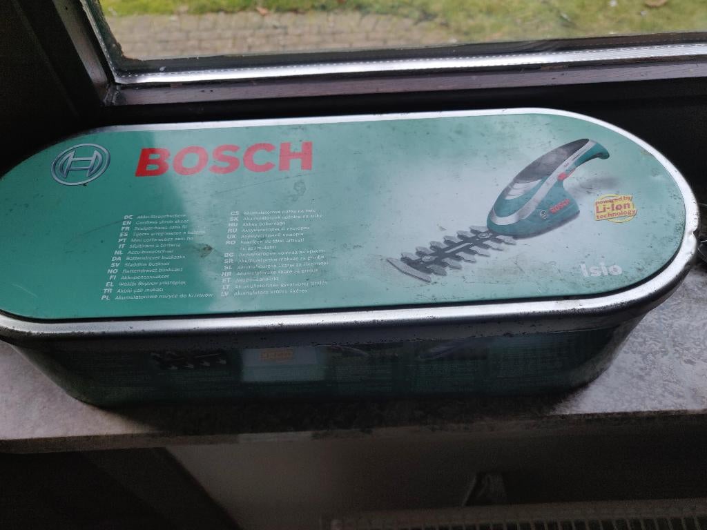 bosh heggenschaar ISIO, Tuin en Terras, Ophalen of Verzenden, Gebruikt, Accu, BOSCH